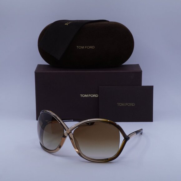 Tom Ford FT0009 74F Whitney Butterfly Sunglasses - Transparent Pink/Brown - Picture 5 of 9